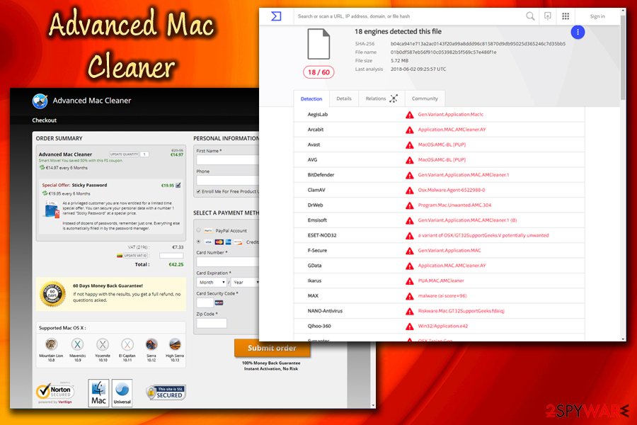 advanced mac cleaner popup removal